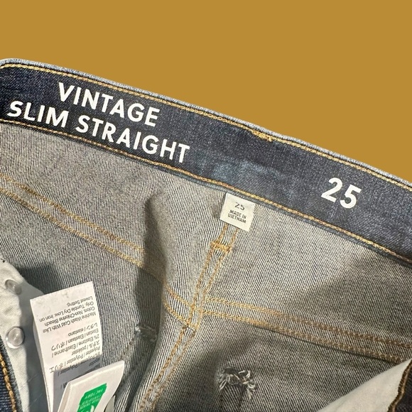 J. Crew ‘9” Vintage Slim Straight Leg Jeans’ in Dark Wash Size 25 Style #BA616 - Picture 2 of 16